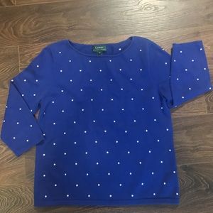 Blue and white Ralph Lauren Medium woman's sweater